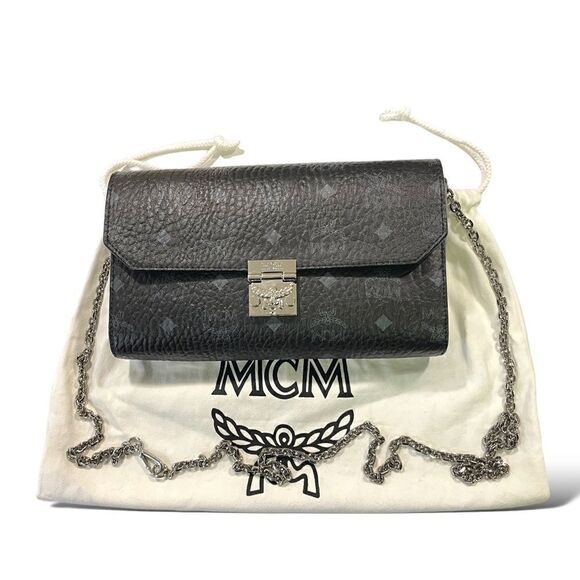 MCM Millie Visetos Flap Crossbody Bag - Picture 3 of 15